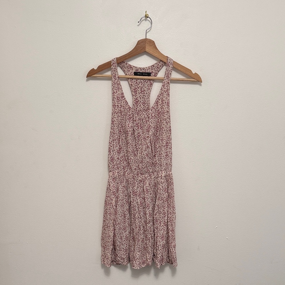 Olive Olivia Racerback Mini Floral Print Dress